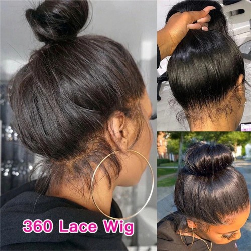 Straight Transparent 360 Lace Front Wig Human Hair Wigs | Human Hair Wig | Lace Front